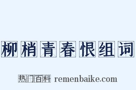 柳梢青春恨组词是什么意思的图片